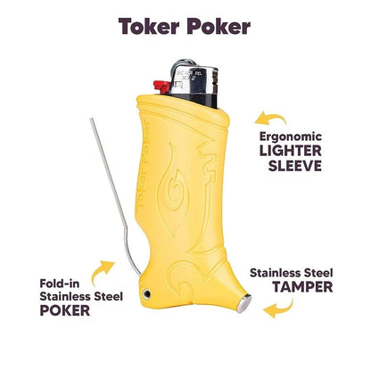 Toker Poker Bic Lighter Cover Assorted Colors 1pk-Bic-NYC Glass