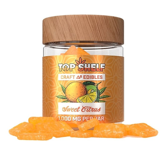 Top Shelf Delta 8 Gummies 1000mg Jar-Top Shelf-Orange Crush-NYC Glass