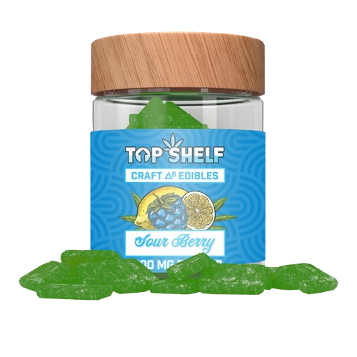 Top Shelf Delta 8 Gummies 1000mg Jar-Top Shelf-Sour Berry-NYC Glass