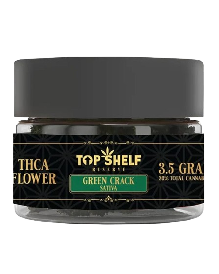 Top Shelf High Potency THCA Flower-Top Shelf-Green Crack (Sativa)-3.5g Jar-NYC Glass