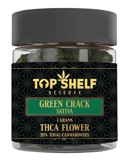 Top Shelf High Potency THCA Flower-Top Shelf-Green Crack (Sativa)-7g Jar-NYC Glass