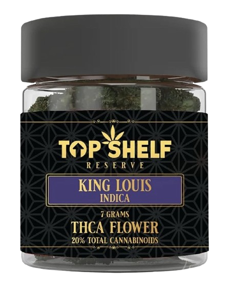 Top Shelf High Potency THCA Flower-Top Shelf-King Louis (Indica)-7g Jar-NYC Glass