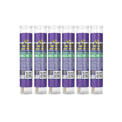 Top Shelf Premium Delta 8 Infused 1g Pre-Roll-Top Shelf-Bubba Kush 6 Pack-NYC Glass