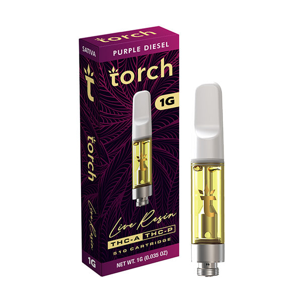 Torch Live Resin THCA THCP 510 Cartridge-THC Cartridges-Torch-Purple Diesel (Sativa)-NYC GLASS 718