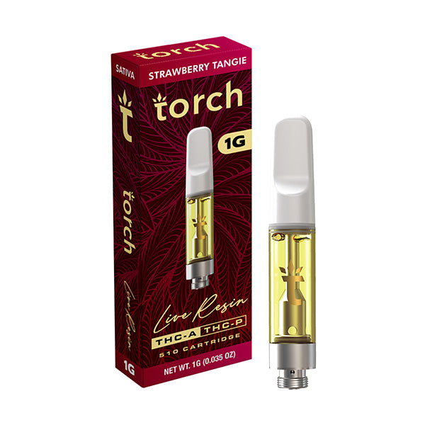 Torch Live Resin THCA THCP 510 Cartridge-THC Cartridges-Torch-Strawberry Tangie (Sativa)-NYC GLASS 718
