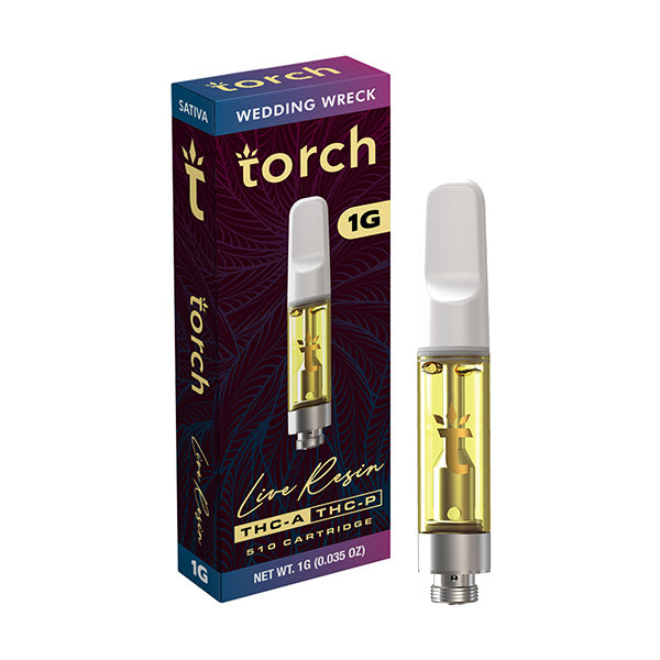 Torch Live Resin THCA THCP 510 Cartridge-THC Cartridges-Torch-Wedding Wreck (Sativa)-NYC GLASS 718