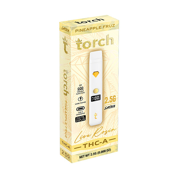 Torch THCA Live Rosin 2.5g Disposable-THC Disposables-Torch-Pineapple Fruz (Sativa)-NYC GLASS 718