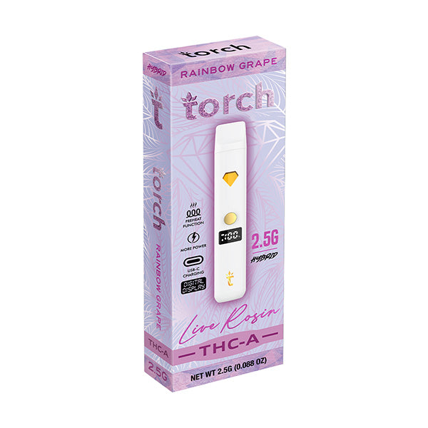 Torch THCA Live Rosin 2.5g Disposable-THC Disposables-Torch-Rainbow Grape (Hybrid)-NYC GLASS 718