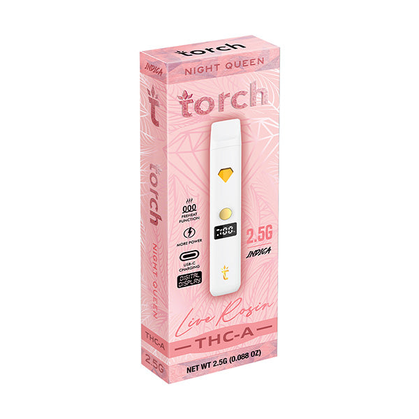 Torch THCA Live Rosin 2.5g Disposable-Torch-Night Queen (Indica)-NYC Glass