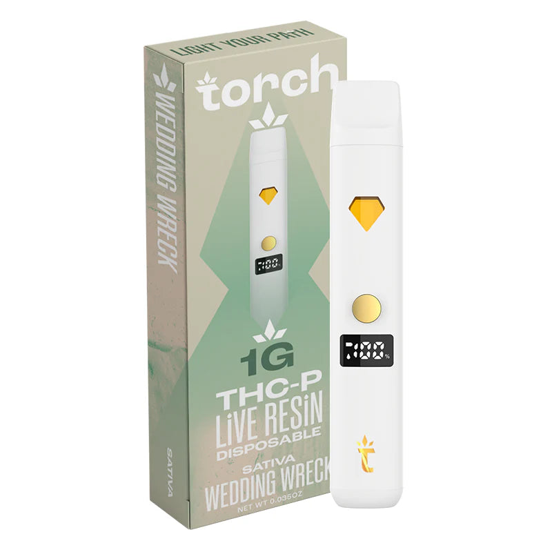 Torch THCP Live Resin Disposable 1g-Torch-Wedding Wreck (Sativa)-NYC Glass