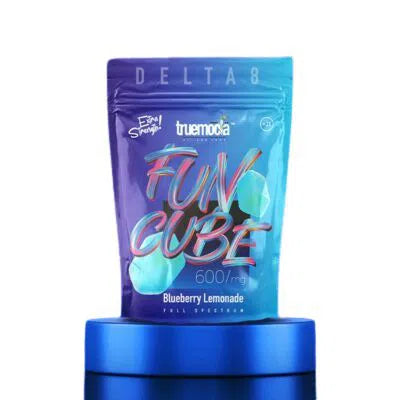 Truemoola Delta 8 Vegan Cube Gummies 600mg-Truemoola-Blueberry Lemonade-NYC Glass