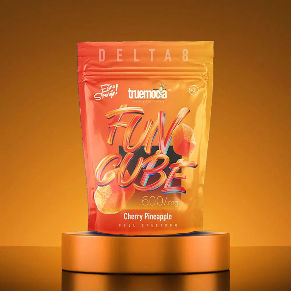 Truemoola Delta 8 Vegan Cube Gummies 600mg-Truemoola-Cherry Pineapple-NYC Glass