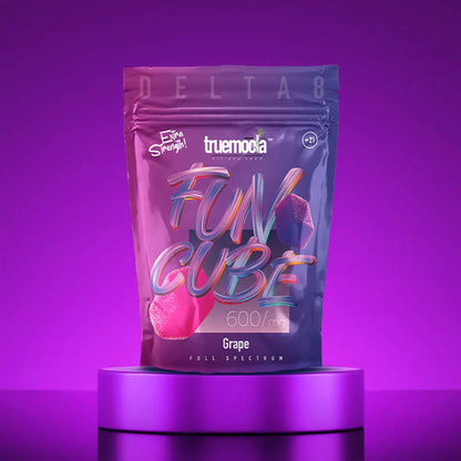 Truemoola Delta 8 Vegan Cube Gummies 600mg-Truemoola-Grape-NYC Glass