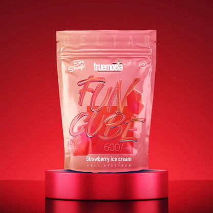 Truemoola Delta 8 Vegan Cube Gummies 600mg-Truemoola-Strawberry Ice Cream-NYC Glass