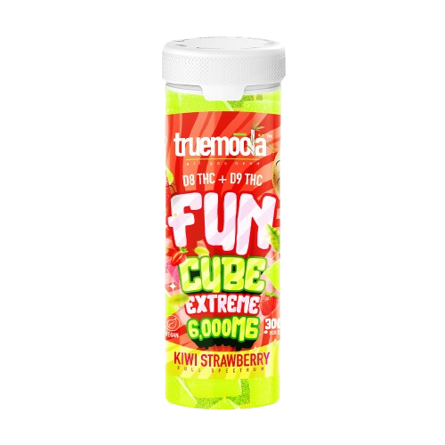 Truemoola Fun Cube EXTREME D8 + D9 Gummies 6,000mg Jar-THC Edibles-Truemoola-Kiwi Strawberry-NYC Glass
