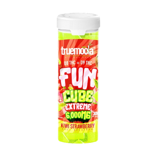 Truemoola Fun Cube EXTREME D8 + D9 Gummies 6,000mg Jar-Truemoola-Kiwi Strawberry-NYC Glass