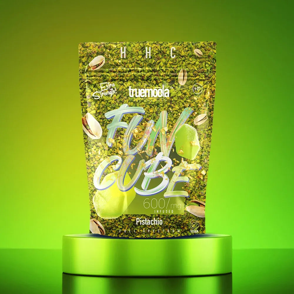 Truemoola HHC Vegan Cube Gummies 600mg-THC Edibles-Truemoola-Pistachio-NYC Glass