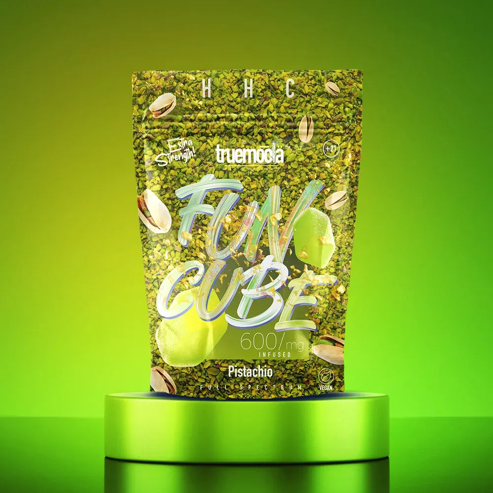 Truemoola HHC Vegan Cube Gummies 600mg-Truemoola-Pistachio-NYC Glass
