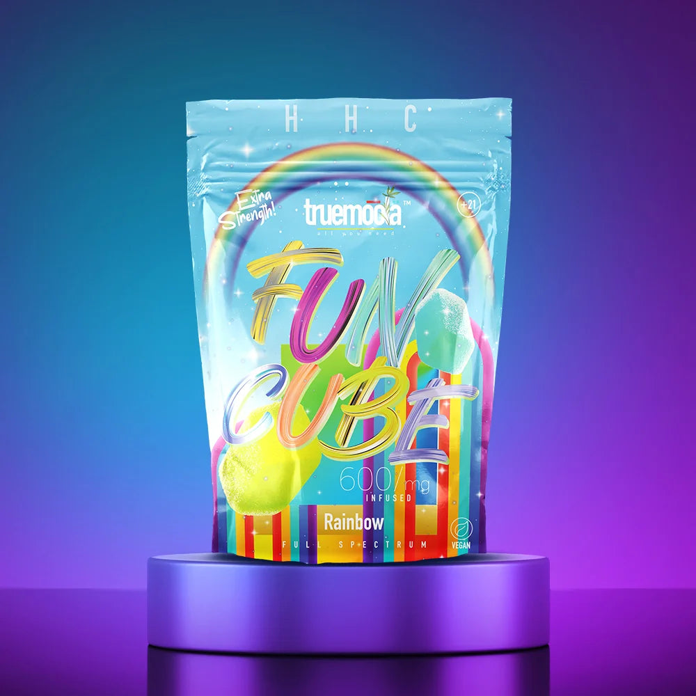 Truemoola HHC Vegan Cube Gummies 600mg-Truemoola-Rainbow-NYC Glass