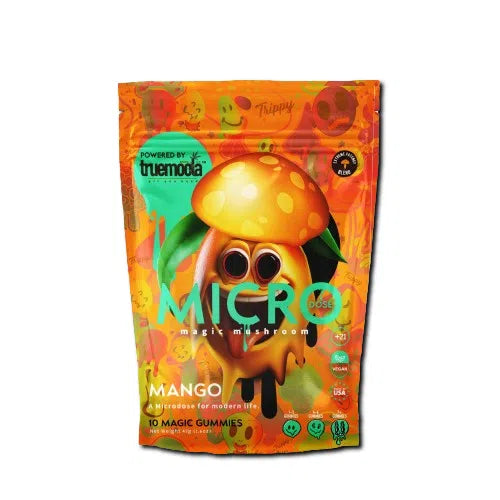 Truemoola Micro Dose Magic Mushroom Gummies High Potency Blend-Mushrooms-Truemoola-Mango-NYC Glass