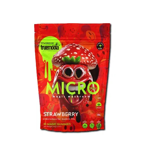 Truemoola Micro Dose Magic Mushroom Gummies High Potency Blend-Mushrooms-Truemoola-Strawberry-NYC Glass