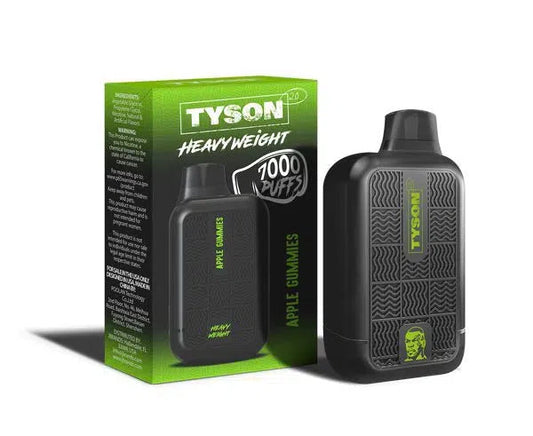 Tyson 2.0 Heavy Weight 7000 Puffs Nicotine Salt USB-C Rechargeable Disposable-Nicotine Disposable-Tyson-Apple Gummies 5%-NYC Glass