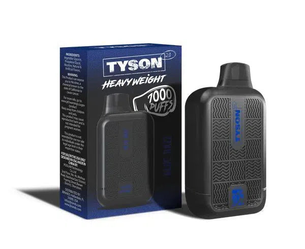 Tyson 2.0 Heavy Weight 7000 Puffs Nicotine Salt USB-C Rechargeable Disposable-Tyson-Blue Razz 5%-NYC Glass