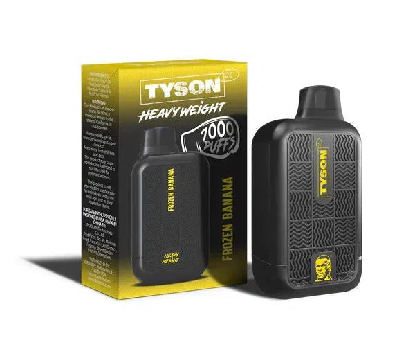 Tyson 2.0 Heavy Weight 7000 Puffs Nicotine Salt USB-C Rechargeable Disposable-Tyson-Frozen Banana 5%-NYC Glass