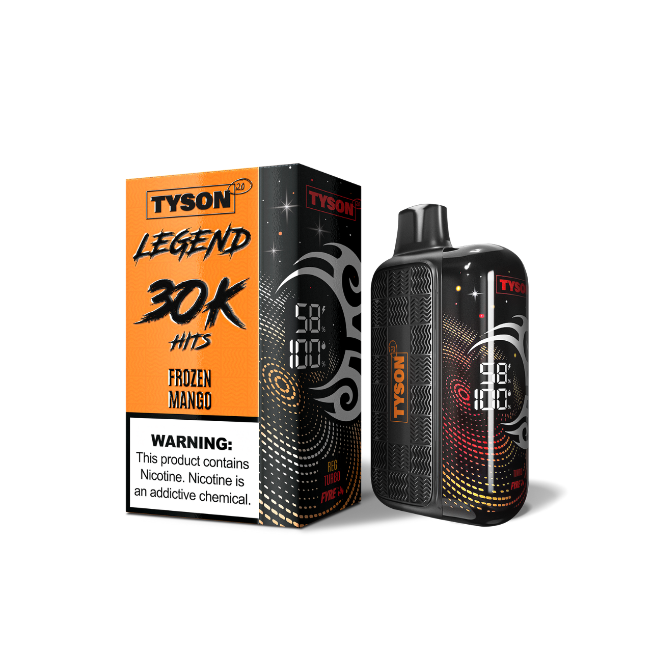 Tyson 2.0 Legend Nicotine Disposable 30,000 Puffs-Tyson-Frozen Mango-NYC Glass