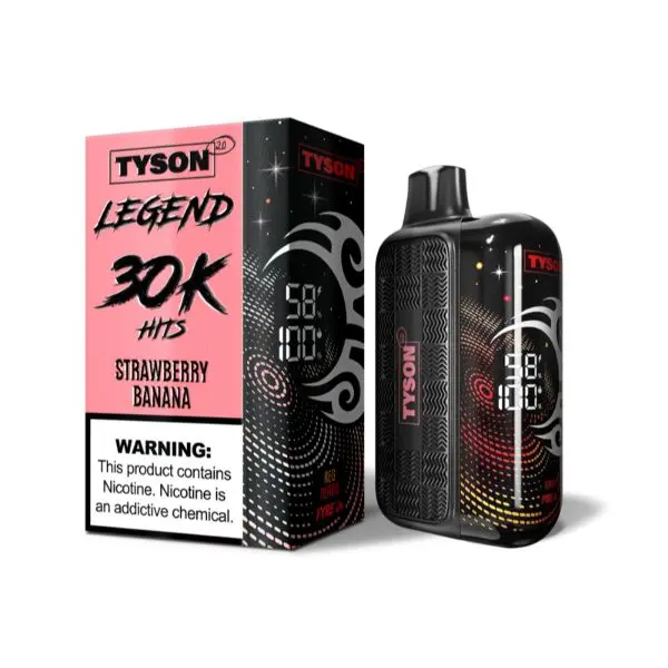 Tyson 2.0 Legend Nicotine Disposable 30,000 Puffs-Tyson-Strawberry Banana-NYC Glass