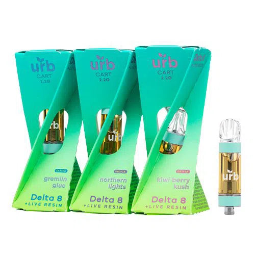 URB Delta 8 Live Resin 2.2ml 510 Thread Vape Cartridge-URB-NYC Glass