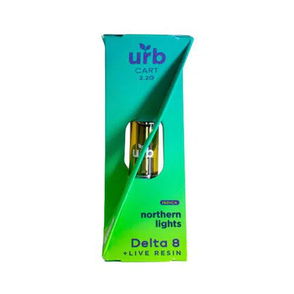 URB Delta 8 Live Resin 2.2ml 510 Thread Vape Cartridge-URB-Northern Lights (Indica)-NYC Glass