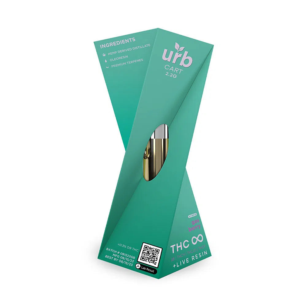 URB THC Infinity Cartridge 2.2ml (THC-JD, THC-H, THCP, Delta 8)-URB-Gas Berry (Hybrid)-NYC Glass