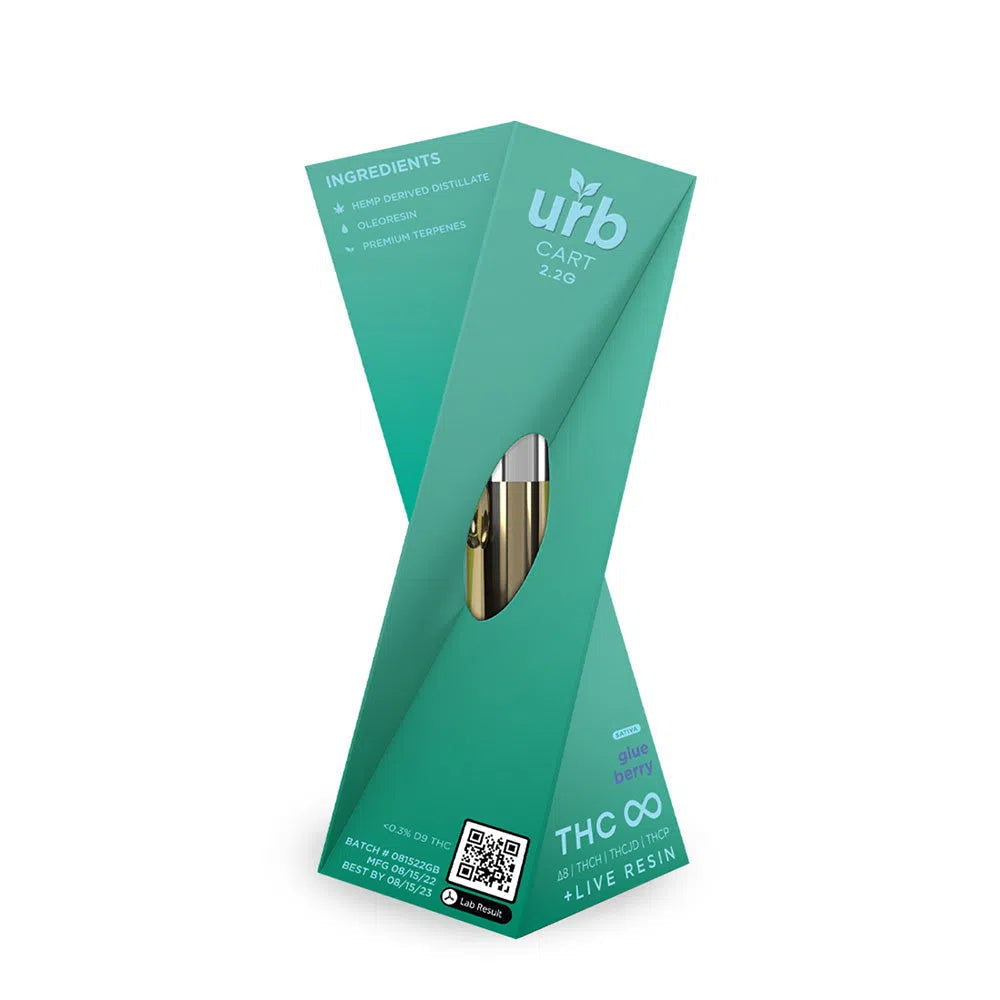 URB THC Infinity Cartridge 2.2ml (THC-JD, THC-H, THCP, Delta 8)-URB-Glue Berry (Sativa)-NYC Glass