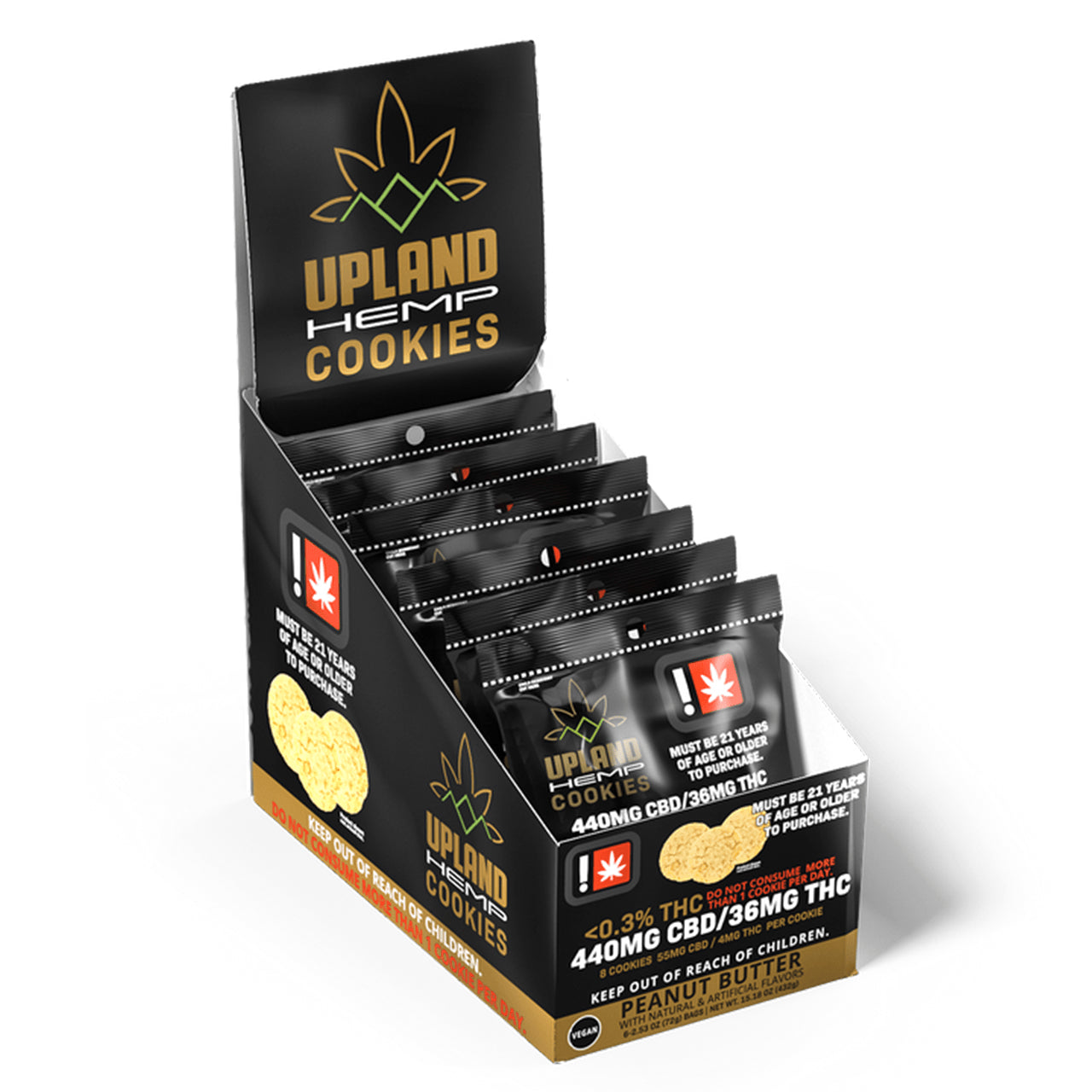 Upland Hemp CBD Delta 9 THC Cookies-Upland Hemp-Peanut Butter-NYC Glass