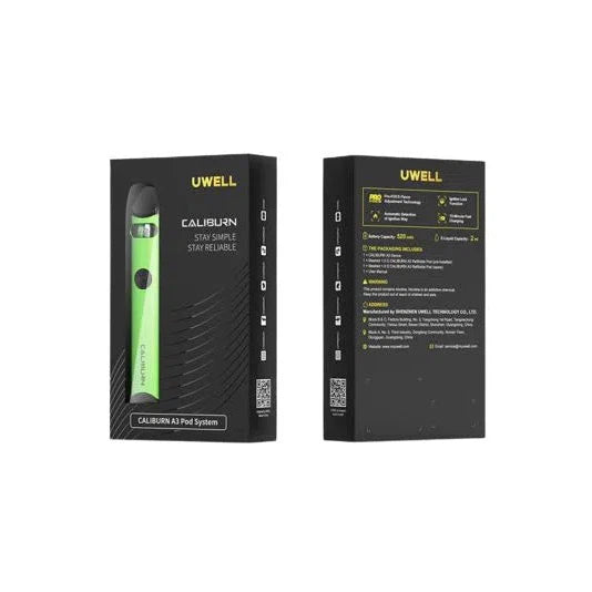 Uwell Caliburn A3 Pod System Kit NYC GLASS 718 Uwell Caliburn A3 Pod System Kit NYC GLASS 718