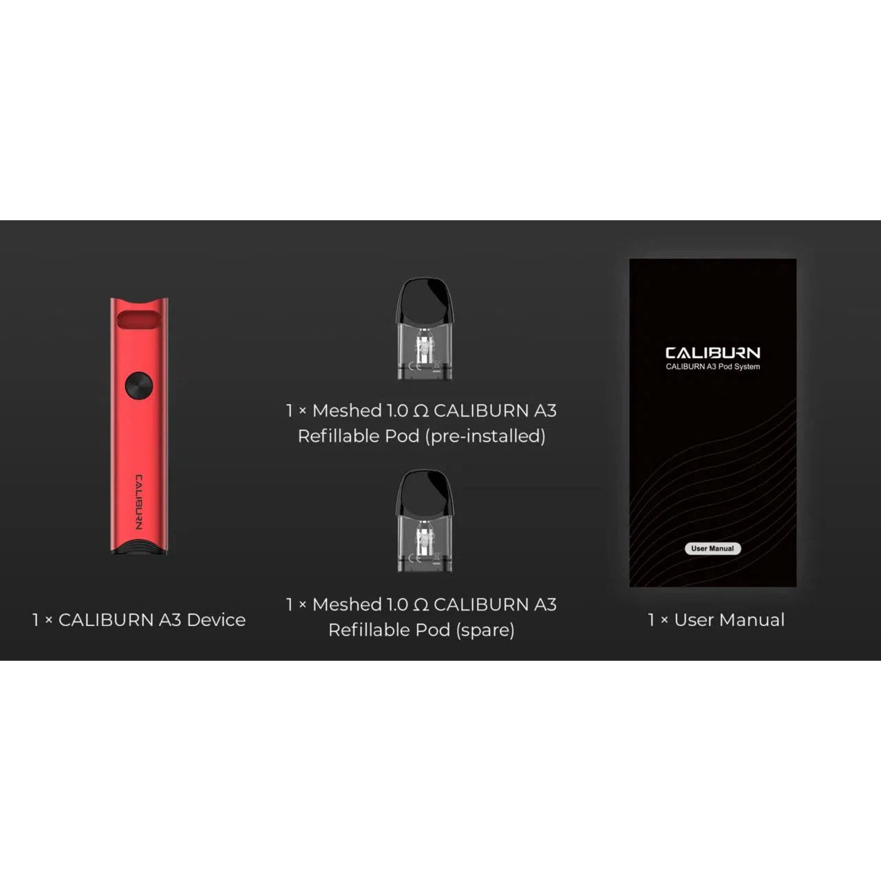 Uwell Caliburn A3 Pod System Kit NYC GLASS 718 Uwell Caliburn A3 Pod System Kit NYC GLASS 718