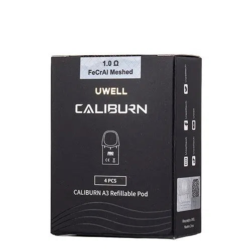 Uwell Caliburn A3 Refillable Pod 1.0 Ohm (4 Pack)-Uwell Caliburn-NYC Glass