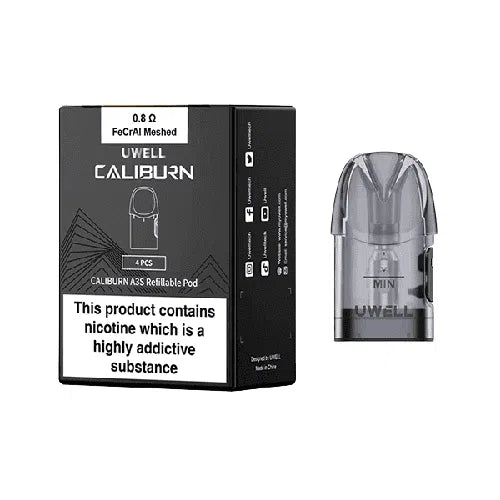 Uwell Caliburn A3S Replacement Pods-UWELL Caliburn Pods-Uwell Caliburn-0.8 ohm 4pk-NYC Glass