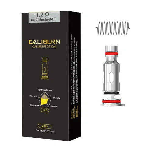 Uwell Caliburn G2 Coils UN2 Meshed-H 1.2 ohm Coil pack of 4-Uwell Caliburn-NYC GLASS 718
