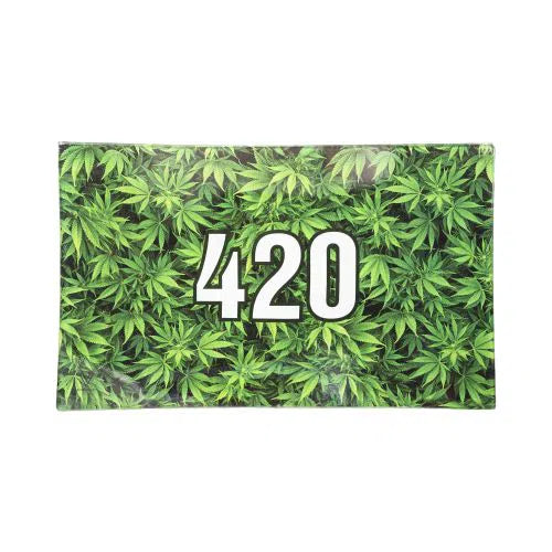 V Syndicate Shatterproof Glass Rolling Tray-V Syndicate-420 Green-NYC Glass