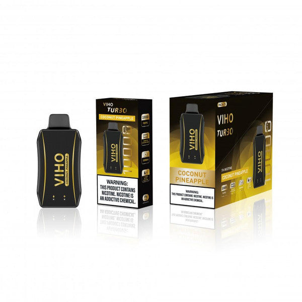 VIHO Turbo Black Gold 10,000 Puff Nicotine Disposable 5 Pack NYC GLASS 718 VIHO Turbo Black Gold 10,000 Puff Nicotine Disposable 5 Pack NYC GLASS 718