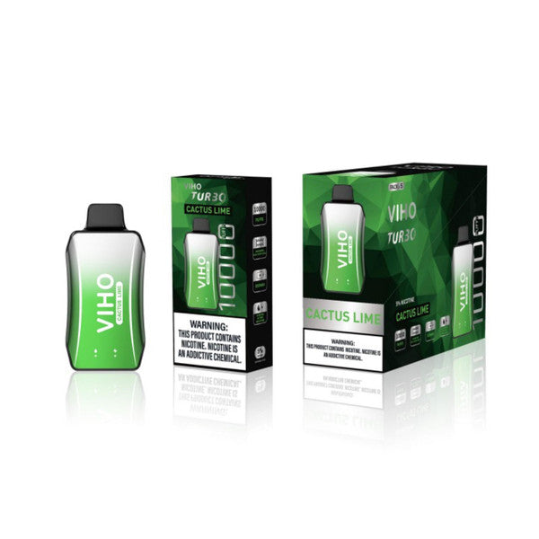 VIHO Turbo Chrome 10,000 Puff Nicotine Disposable 5 Pack-VIHO-Cactus Lime-NYC Glass