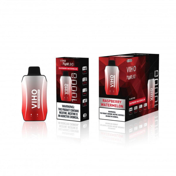 VIHO Turbo Chrome 10,000 Puff Nicotine Disposable 5 Pack-VIHO-Raspberry Watermelon-NYC Glass