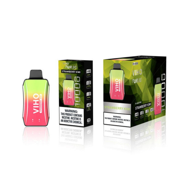 VIHO Turbo Chrome 10,000 Puff Nicotine Disposable 5 Pack-VIHO-Strawberry Kiwi-NYC Glass