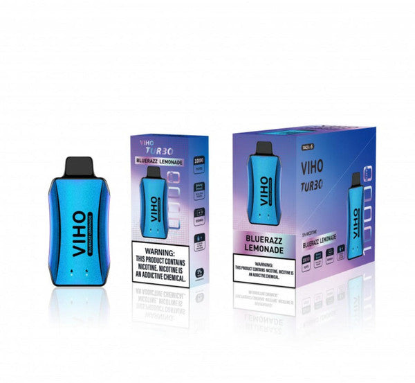 VIHO Turbo Midnight 10,000 Puff Nicotine Disposable 5 Pack-VIHO-Blue Razz Lemonade-NYC Glass