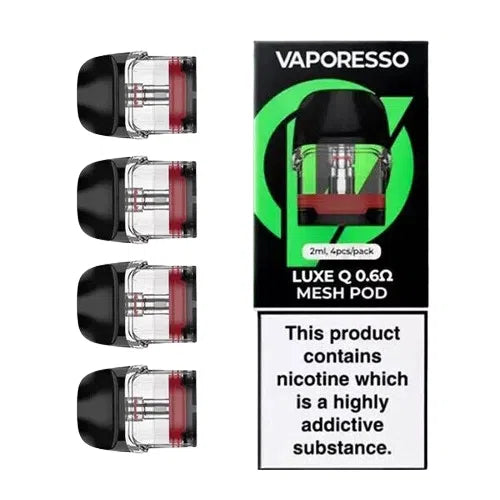 Vaporesso Luxe Q Replacement Pods 4pk-Vaporesso-Mesh 0.6ohm 2ml 4pk-NYC Glass