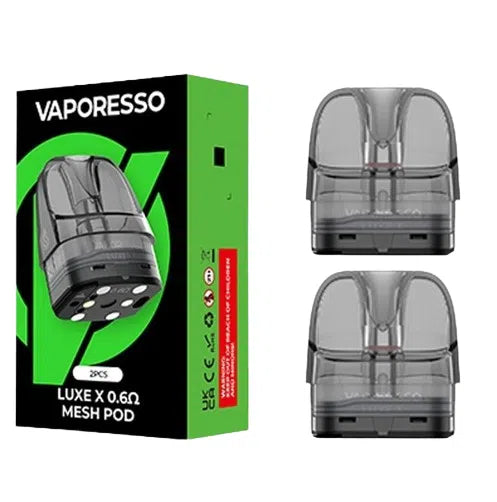 Vaporesso Luxe X Replacement Pods-Vaporesso-Mesh 0.6ohm 2pk-NYC Glass