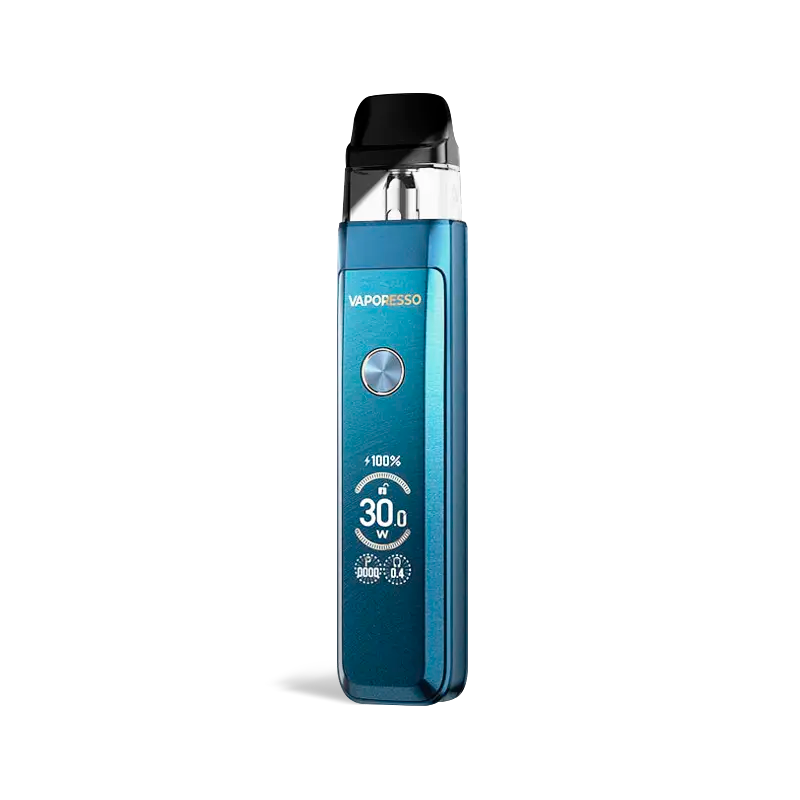 Vaporesso XROS Pro 2 pod system in Storm Blue, showing its sleek aerospace alloy design and clear TFT screen.