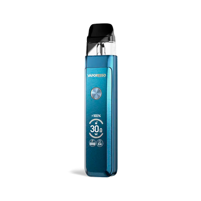 Vaporesso XROS Pro 2 pod system in Storm Blue, showing its sleek aerospace alloy design and clear TFT screen.
